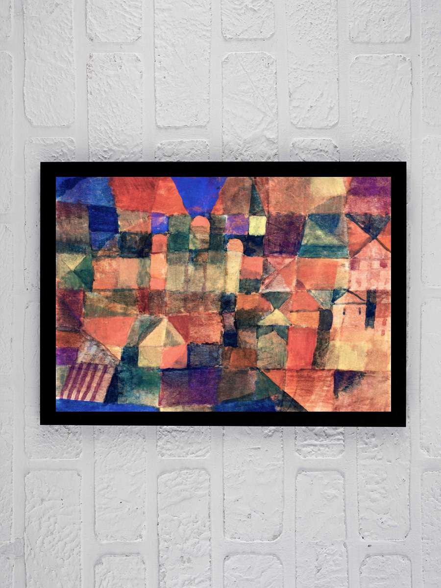 City with Three Domes - Paul… Paul Klee Sanatsal Modern Tablo Siyah Çerçeveli Poster Modern Duvar Tablo