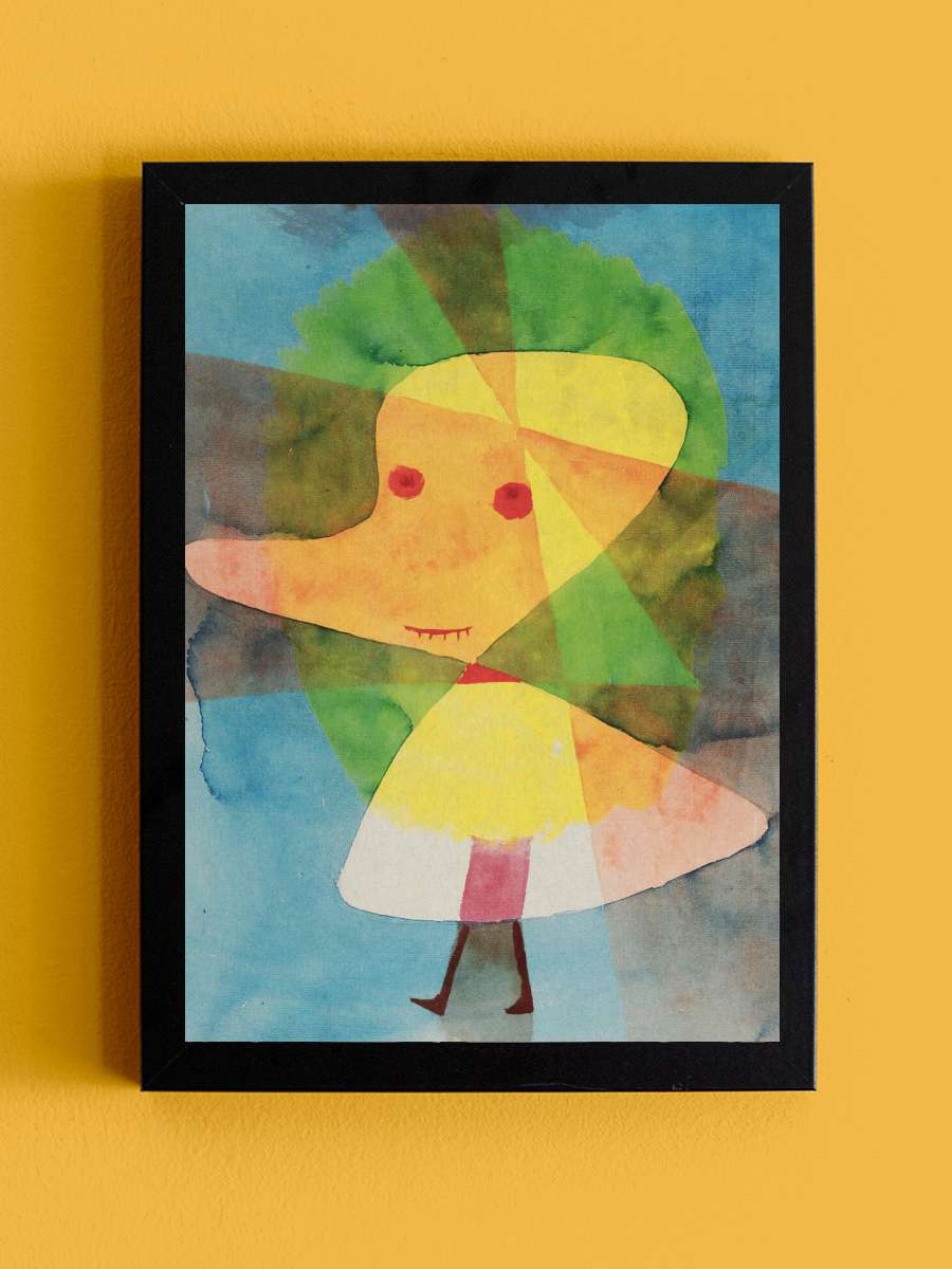 Small Garden Ghost - Paul Klee Sanatsal Modern Tablo Siyah Çerçeveli Poster Modern Duvar Tablo