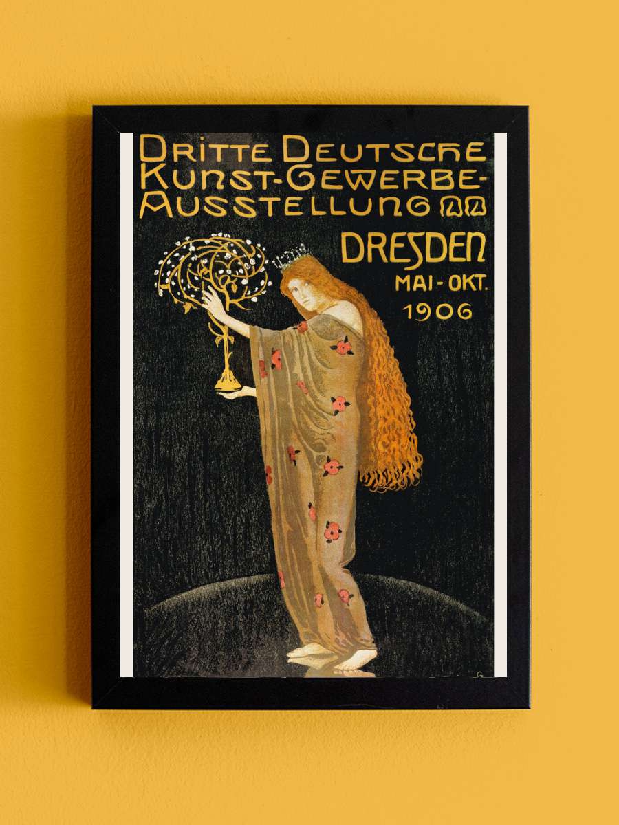 German Arts & Crafts (Vintage… (Vintage Exhibit) - Gustav Klimt Sanatsal Modern Tablo Siyah Çerçeveli Poster Modern Duvar Tablo