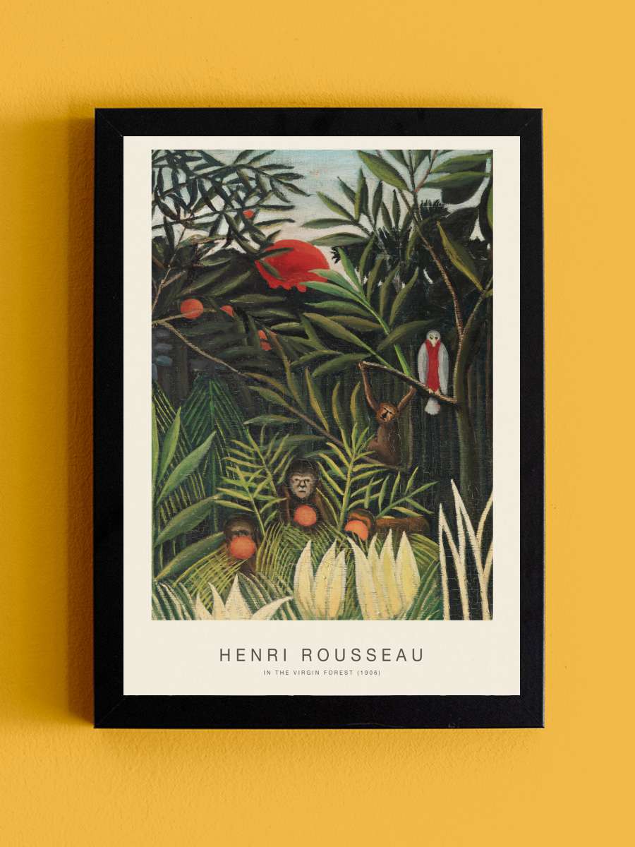 In The Virgin Forest (Special… (Special Edition) - Henri Rousseau Sanatsal Modern Tablo Siyah Çerçeveli Poster Modern Duvar Tablo