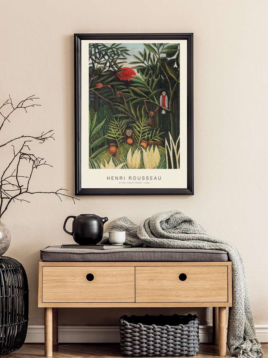 In The Virgin Forest (Special… (Special Edition) - Henri Rousseau Sanatsal Modern Tablo Siyah Çerçeveli Poster Modern Duvar Tablo