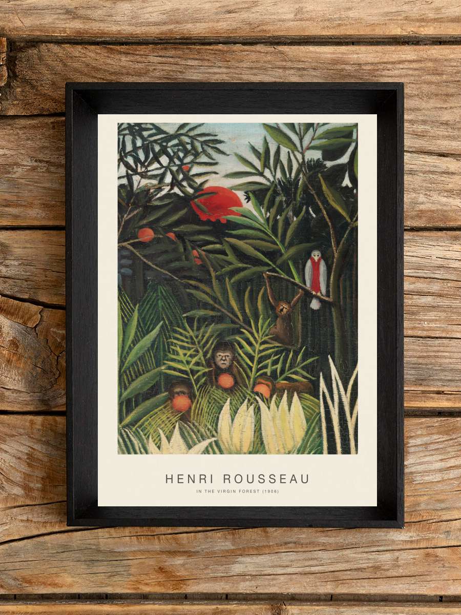 In The Virgin Forest (Special… (Special Edition) - Henri Rousseau Sanatsal Modern Tablo Siyah Çerçeveli Poster Modern Duvar Tablo