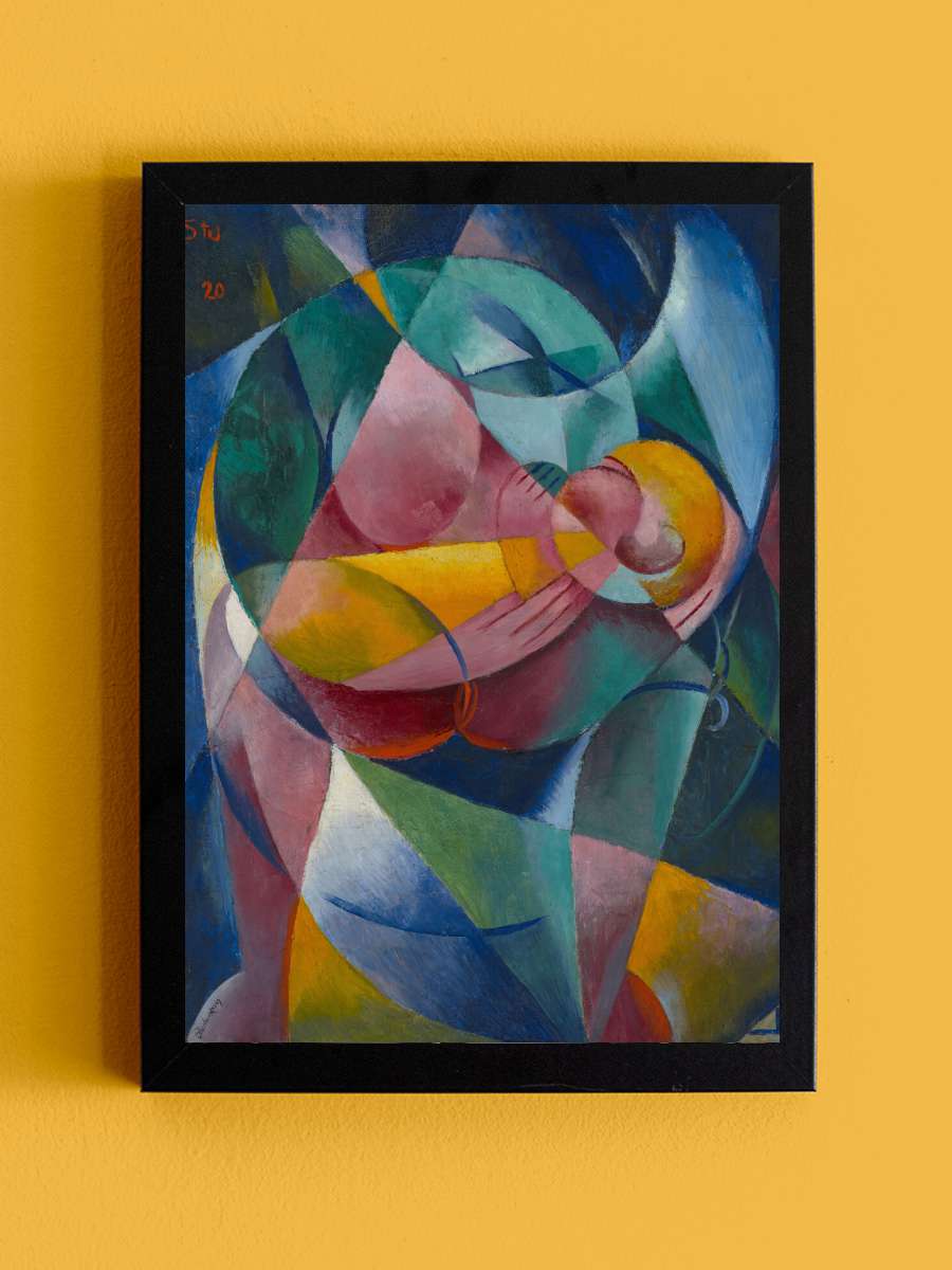 Mother & Child (Abstract Art) -… - Fritz Stuckenberg Sanatsal Modern Tablo Siyah Çerçeveli Poster Modern Duvar Tablo