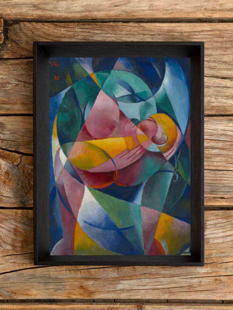 Mother & Child (Abstract Art) -… - Fritz Stuckenberg Sanatsal Modern Tablo Siyah Çerçeveli Poster Modern Duvar Tablo