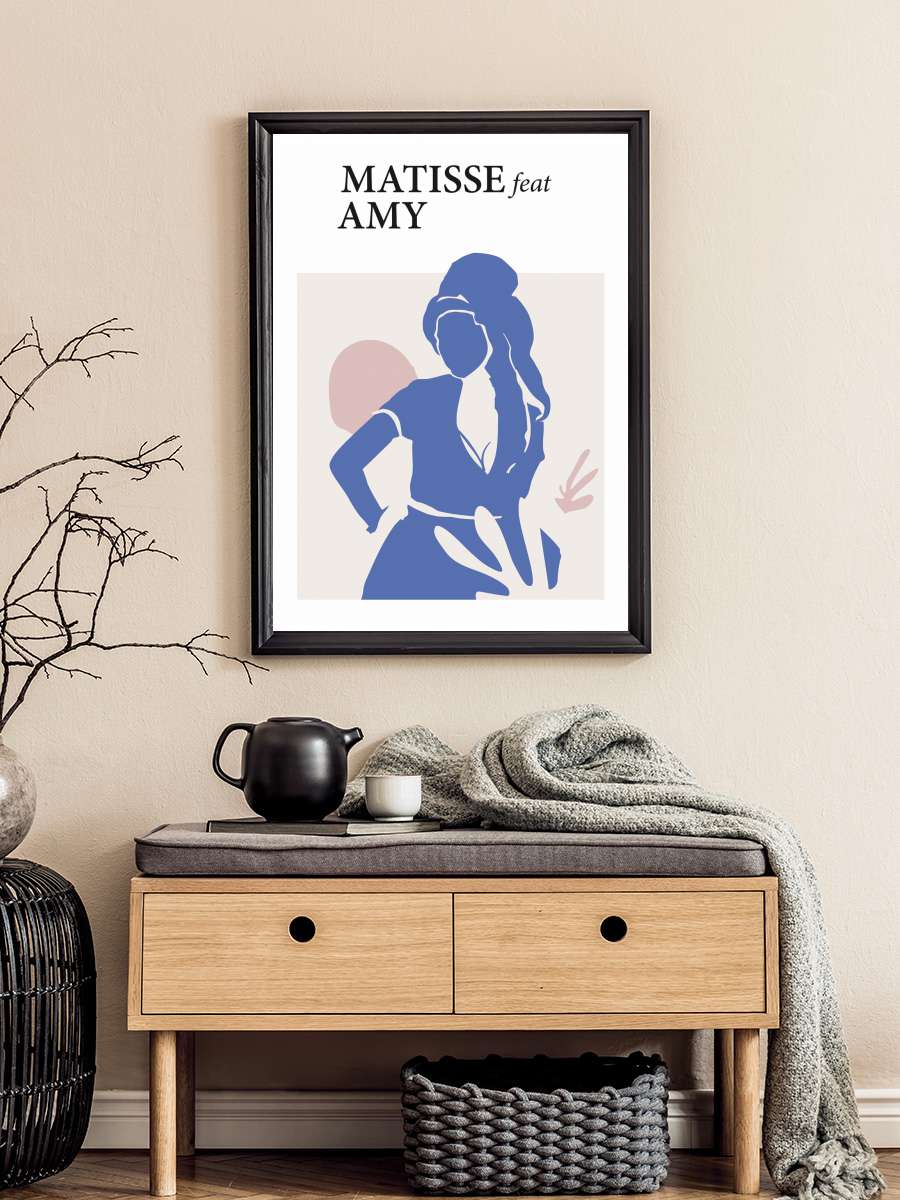 Matisse Feat Amy Sanatsal Modern Tablo Siyah Çerçeveli Poster Modern Duvar Tablo