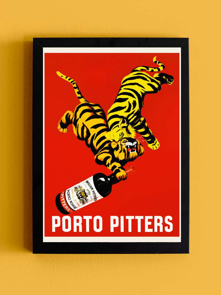 Porto Pitters (Tigers & Port… Port Red Wine) - Leonetto… Sanatsal Modern Tablo Siyah Çerçeveli Poster Modern Duvar Tablo