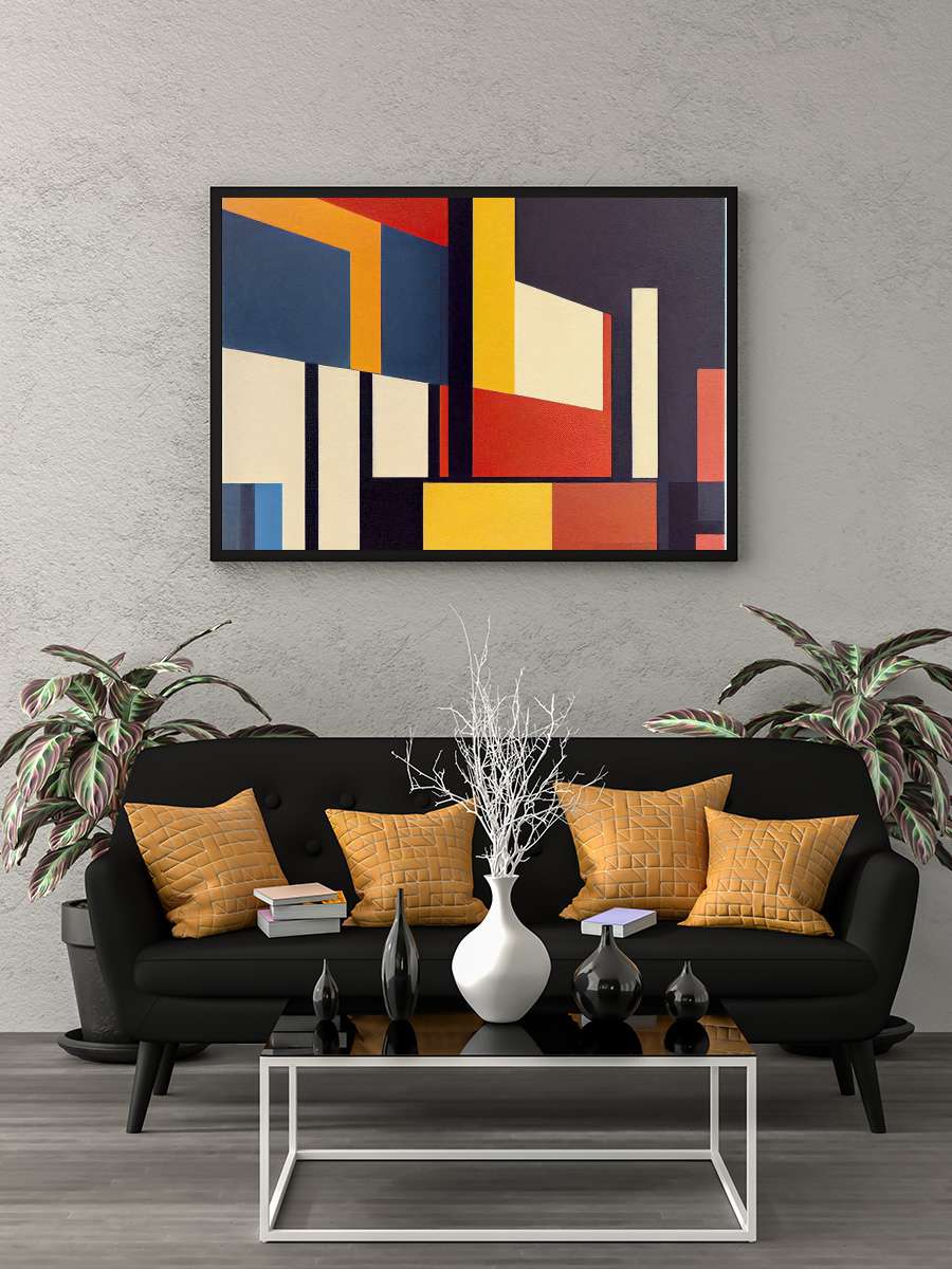 Mondrian paintings pattern… pattern style, Poster art prints Sanatsal Modern Tablo Siyah Çerçeveli Poster Modern Duvar Tablo