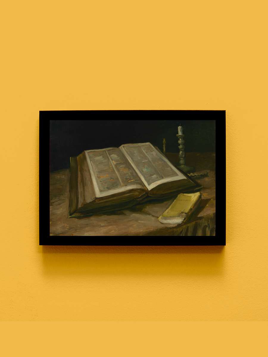 Still Life with Bible, 1885 Sanatsal Modern Tablo Siyah Çerçeveli Poster Modern Duvar Tablo