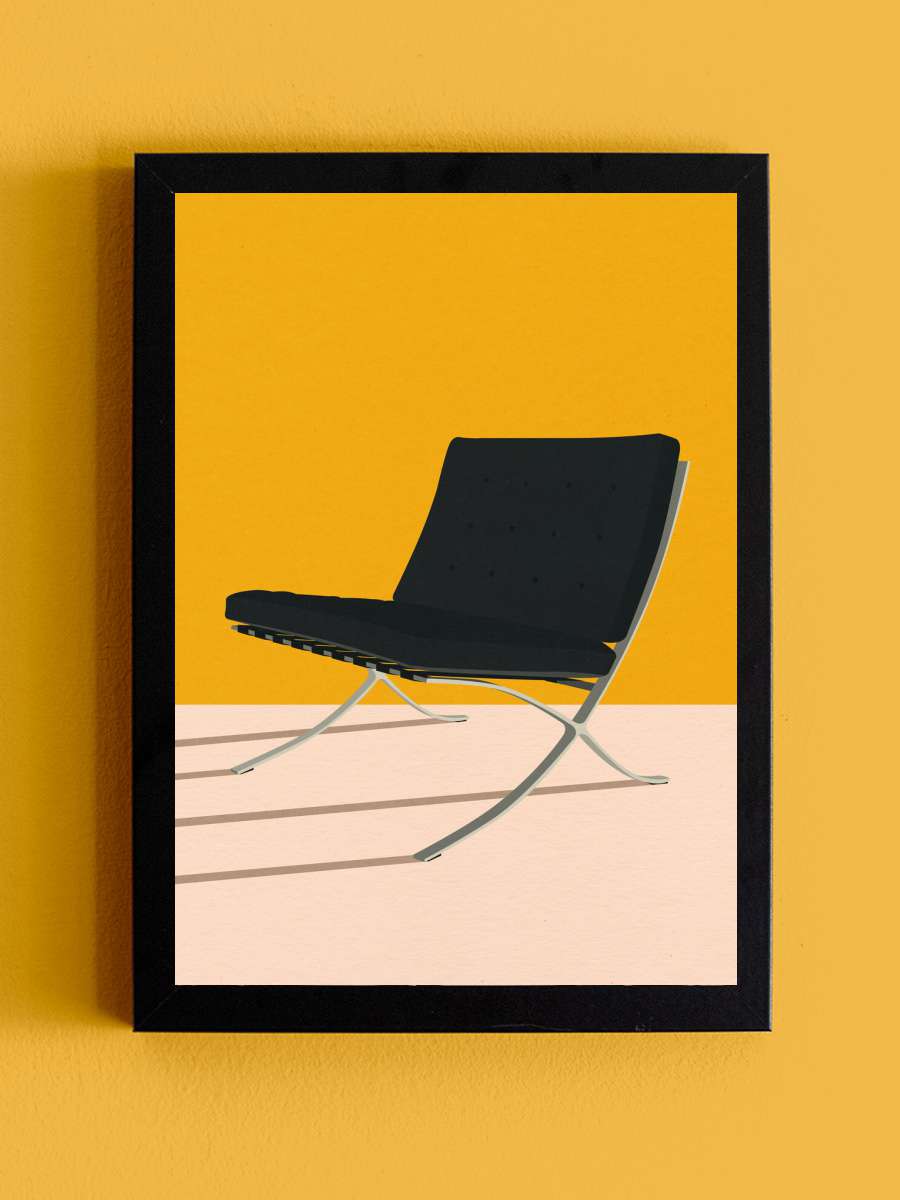 Barcelona Chair By Mies Van Der… Der Rohe Sanatsal Modern Tablo Siyah Çerçeveli Poster Modern Duvar Tablo