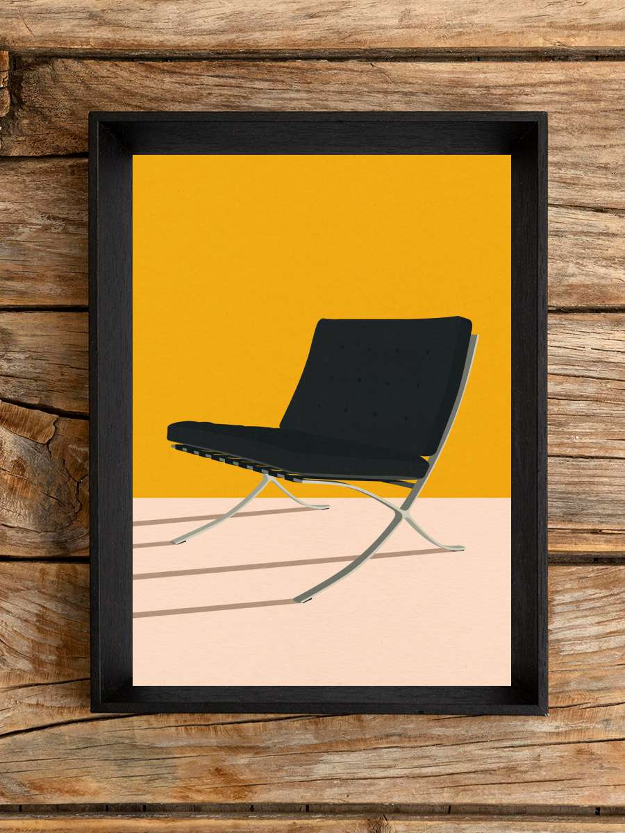 Barcelona Chair By Mies Van Der… Der Rohe Sanatsal Modern Tablo Siyah Çerçeveli Poster Modern Duvar Tablo