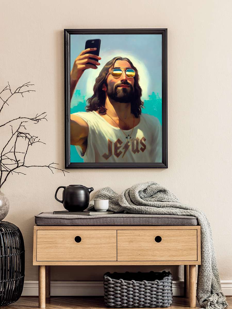 I Am Jesus Sanatsal Modern Tablo Siyah Çerçeveli Poster Modern Duvar Tablo