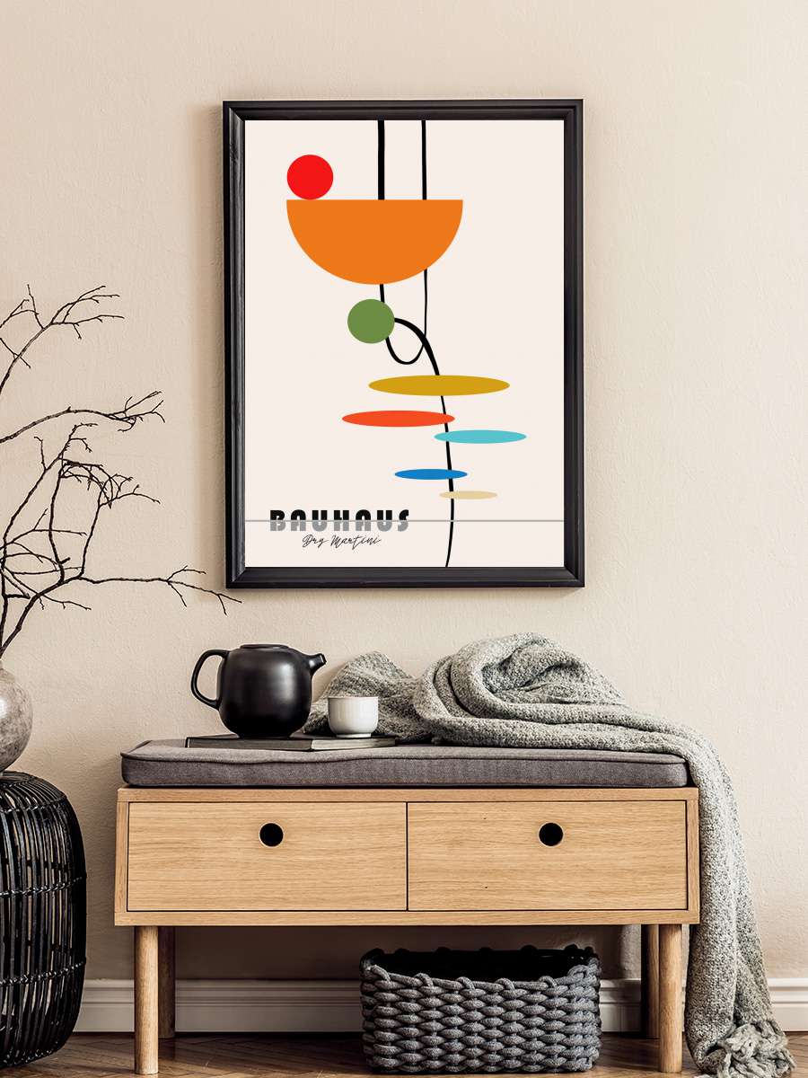 Dry Martini Sanatsal Modern Tablo Siyah Çerçeveli Poster Modern Duvar Tablo