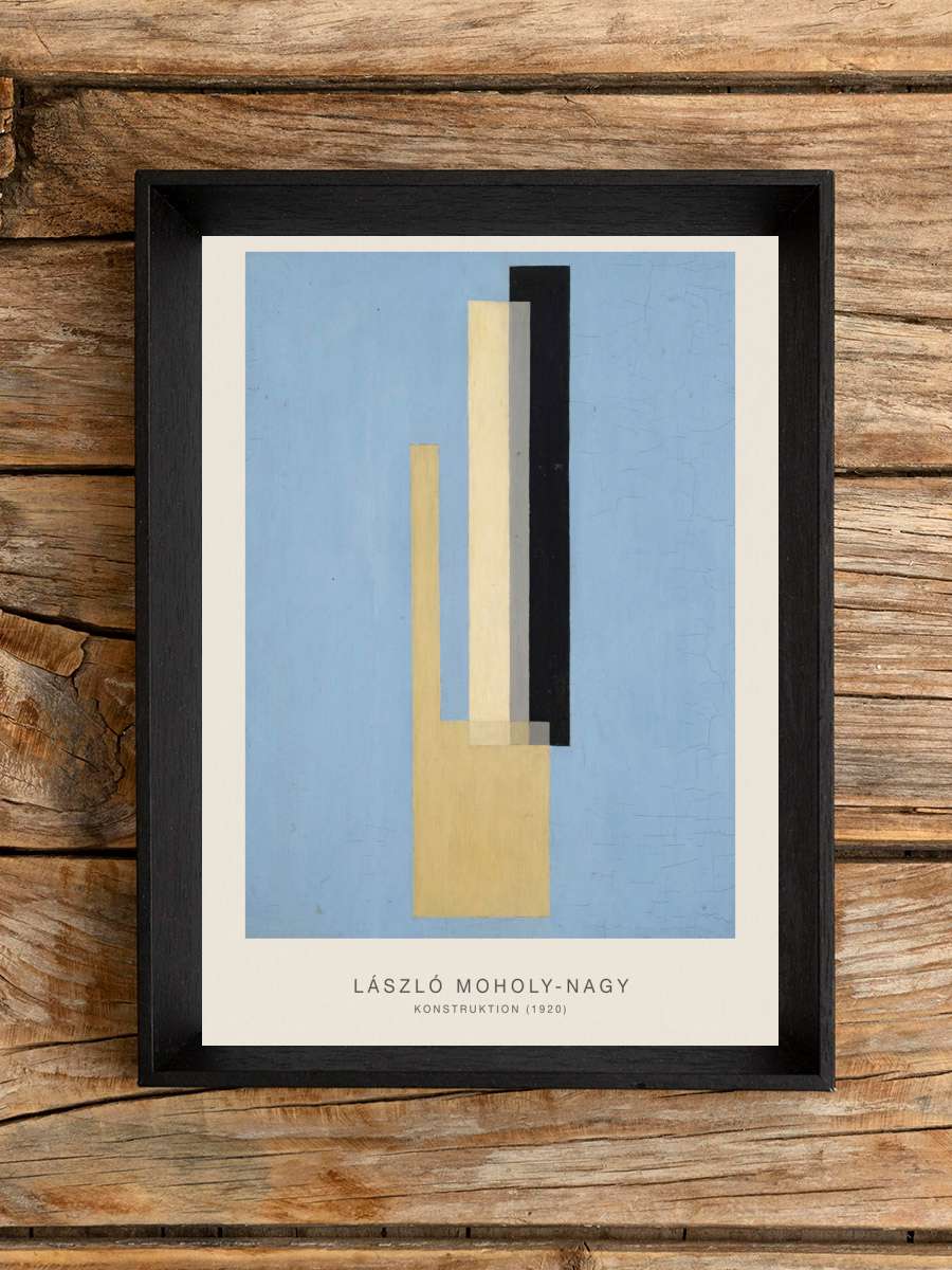 Konstruktion (Original Bauhaus… Bauhaus in Pale Blue, 1920) -… Sanatsal Modern Tablo Siyah Çerçeveli Poster Modern Duvar Tablo