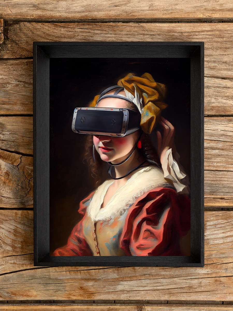 VR Experience Sanatsal Modern Tablo Siyah Çerçeveli Poster Modern Duvar Tablo