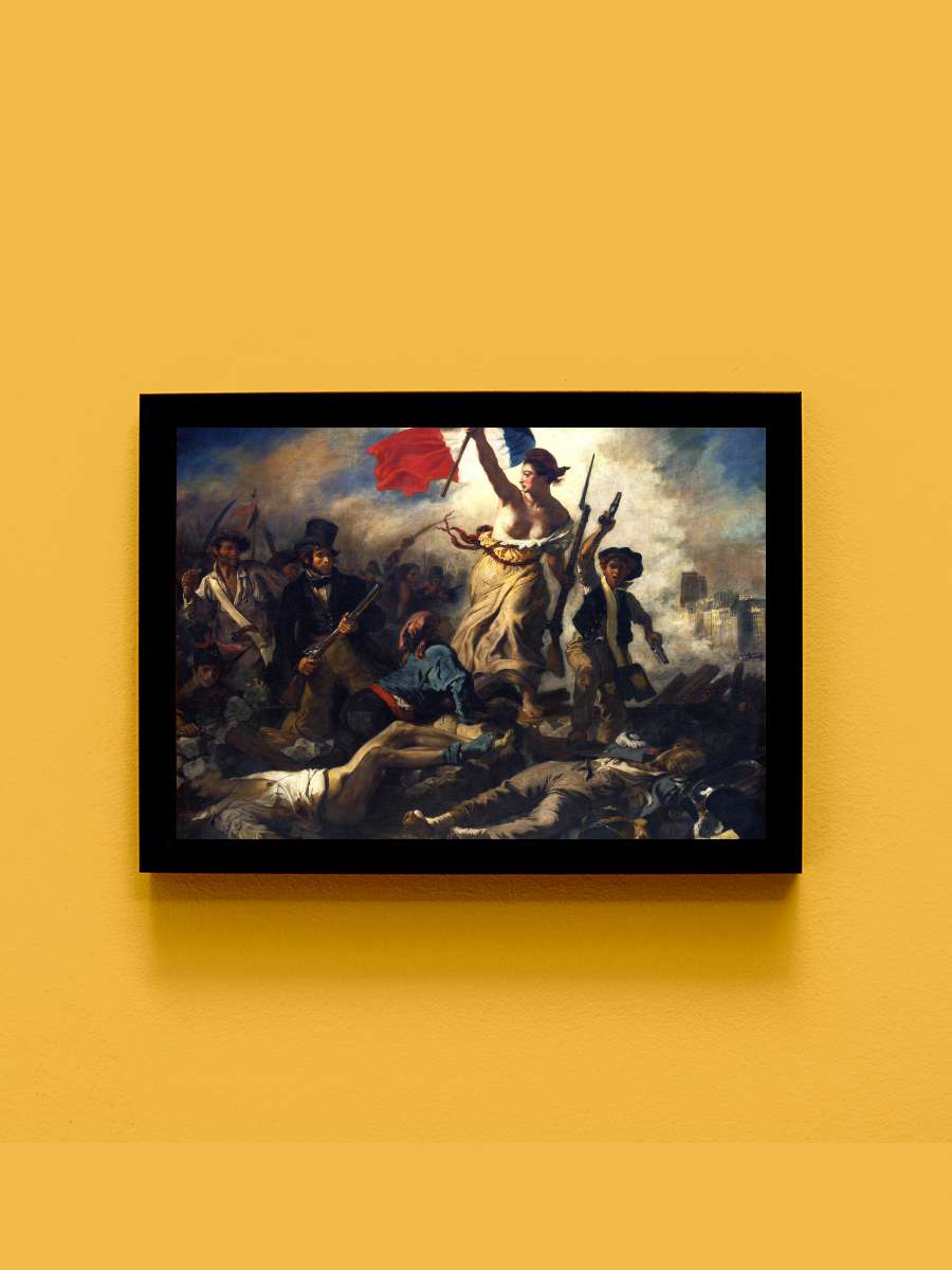 Liberty Leading the People … (Vintage French Revolution… Sanatsal Modern Tablo Siyah Çerçeveli Poster Modern Duvar Tablo