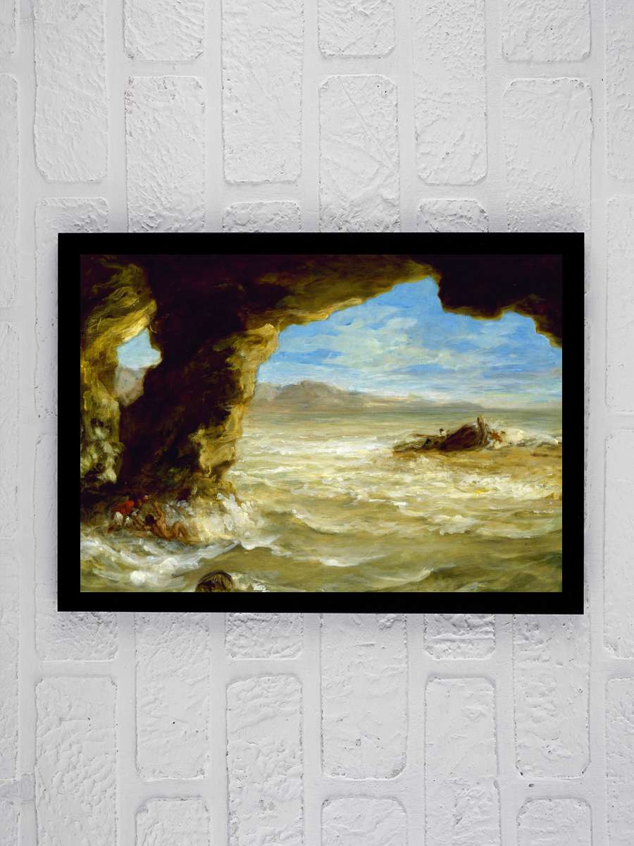 Shipwreck on the Coast (Vintage… (Vintage Seascape) - Eugène… Sanatsal Modern Tablo Siyah Çerçeveli Poster Modern Duvar Tablo