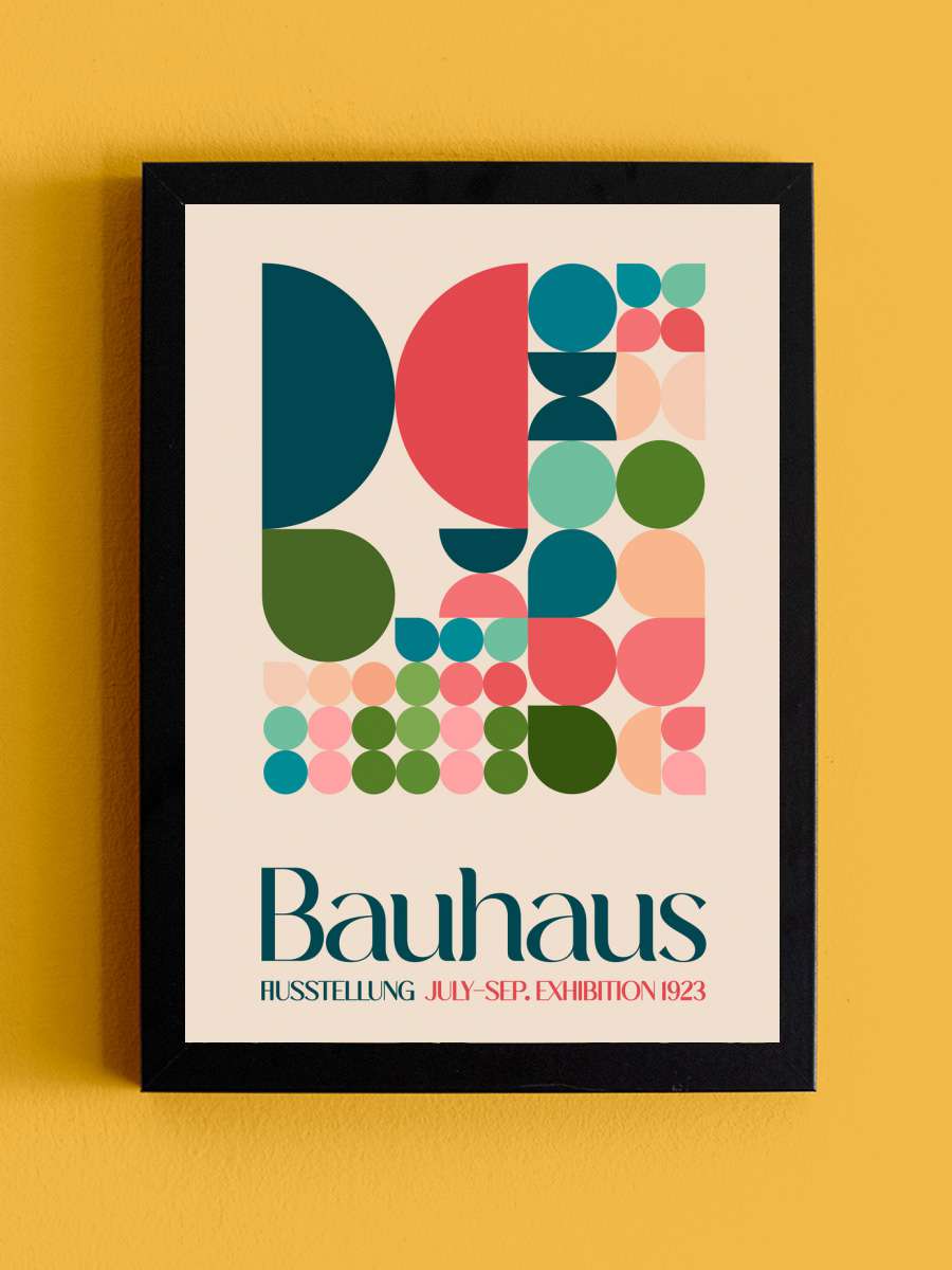 Emel Tunaboylu - Bauhaus… Bauhaus Exhibition No. 1 Sanatsal Modern Tablo Siyah Çerçeveli Poster Modern Duvar Tablo