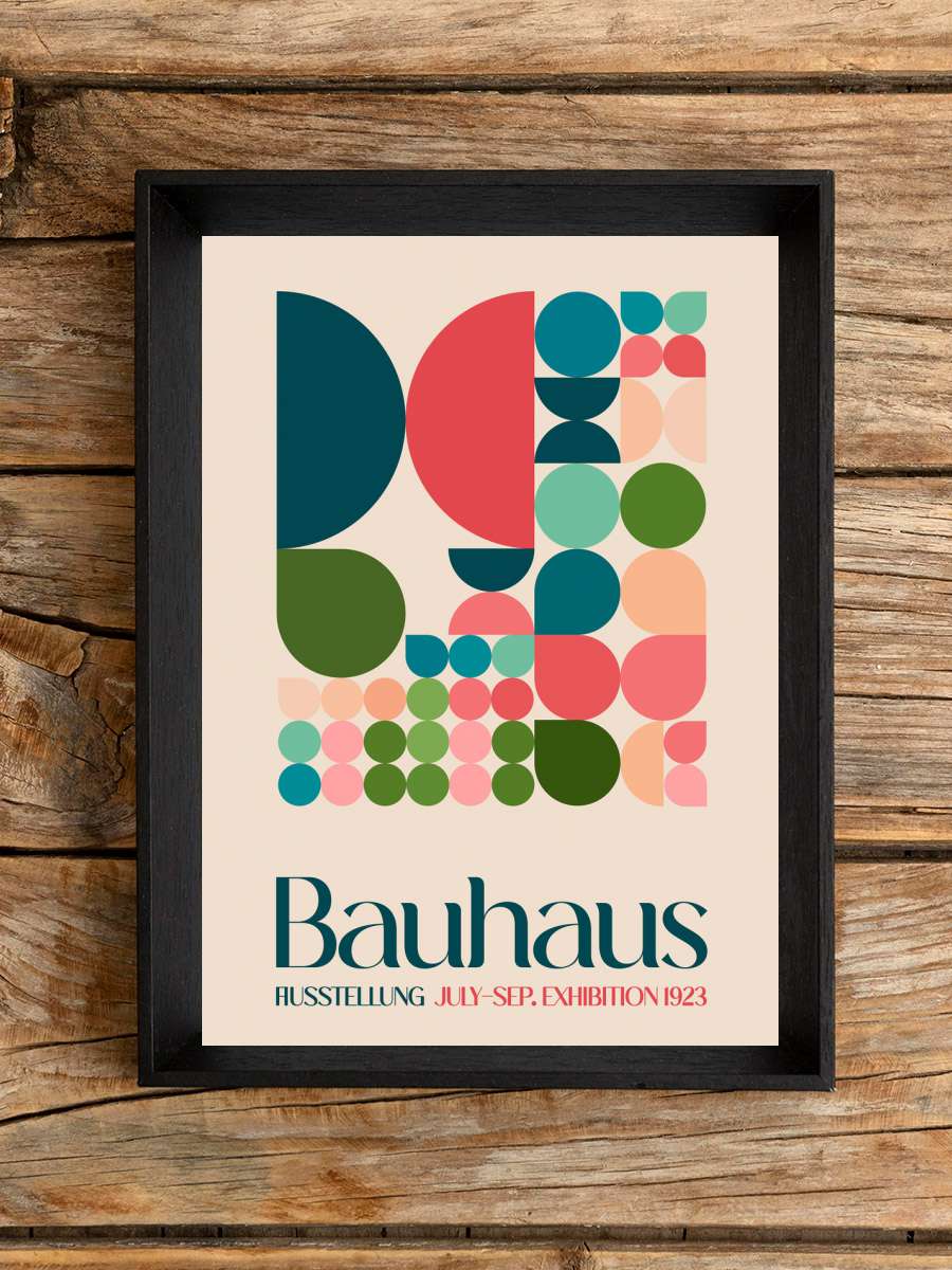 Emel Tunaboylu - Bauhaus… Bauhaus Exhibition No. 1 Sanatsal Modern Tablo Siyah Çerçeveli Poster Modern Duvar Tablo