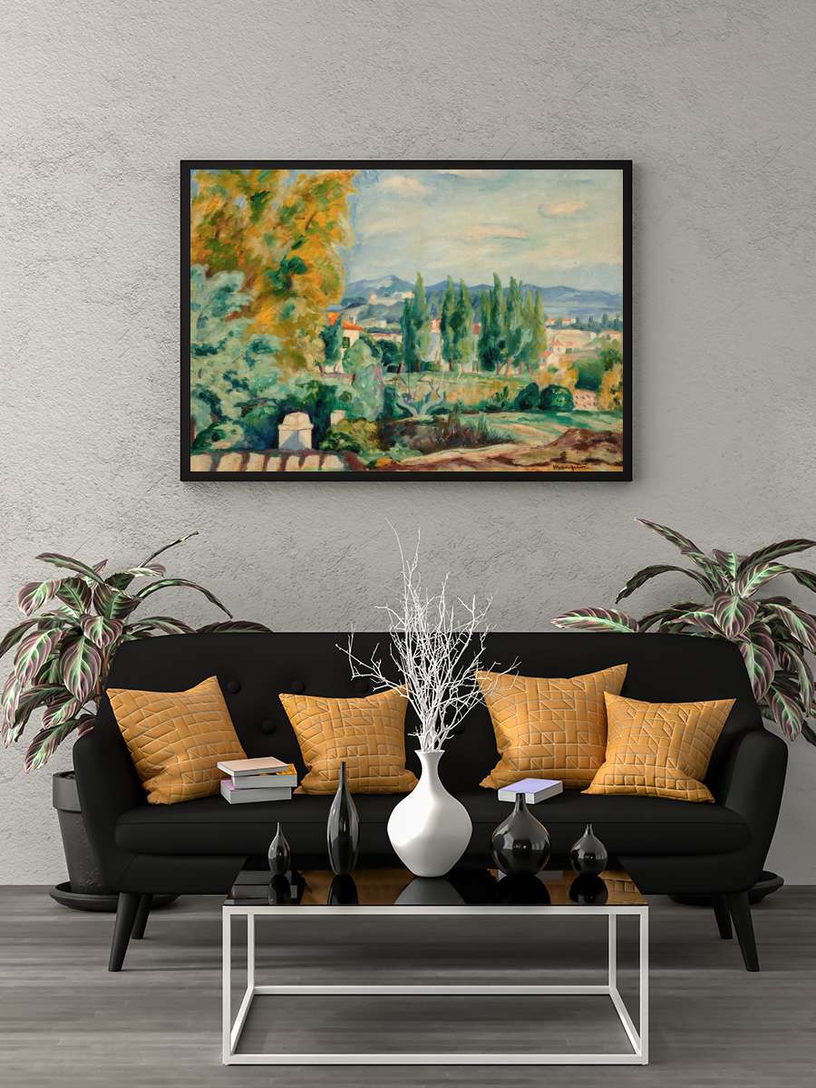 Saint-Tropez Autum Landscape … (Autumnal Painting) -… Sanatsal Modern Tablo Siyah Çerçeveli Poster Modern Duvar Tablo