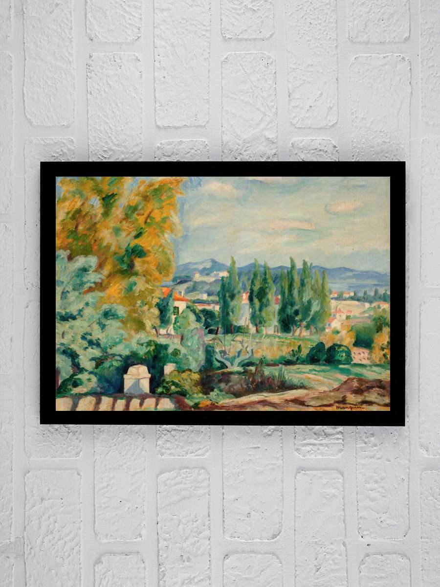 Saint-Tropez Autum Landscape … (Autumnal Painting) -… Sanatsal Modern Tablo Siyah Çerçeveli Poster Modern Duvar Tablo