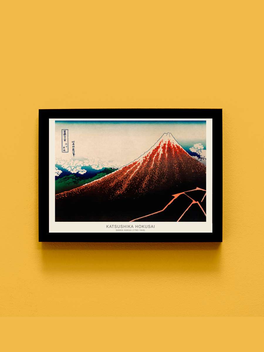 Sanka Hakuu (Mt Fuji Japan) -… - Katsushika Hokusai Sanatsal Modern Tablo Siyah Çerçeveli Poster Modern Duvar Tablo