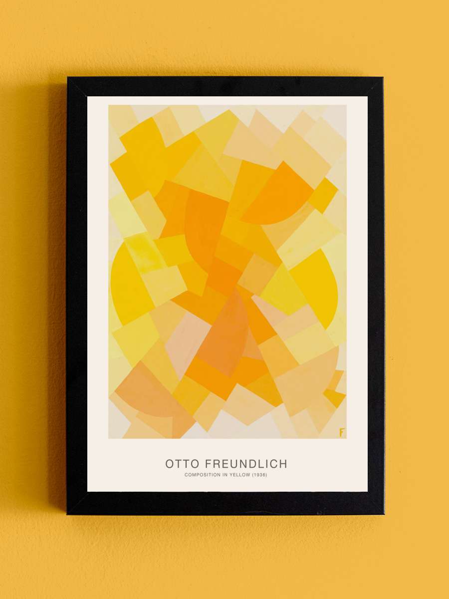 Composition in Yellow (Abstract… (Abstract Painting) - Otto… Sanatsal Modern Tablo Siyah Çerçeveli Poster Modern Duvar Tablo