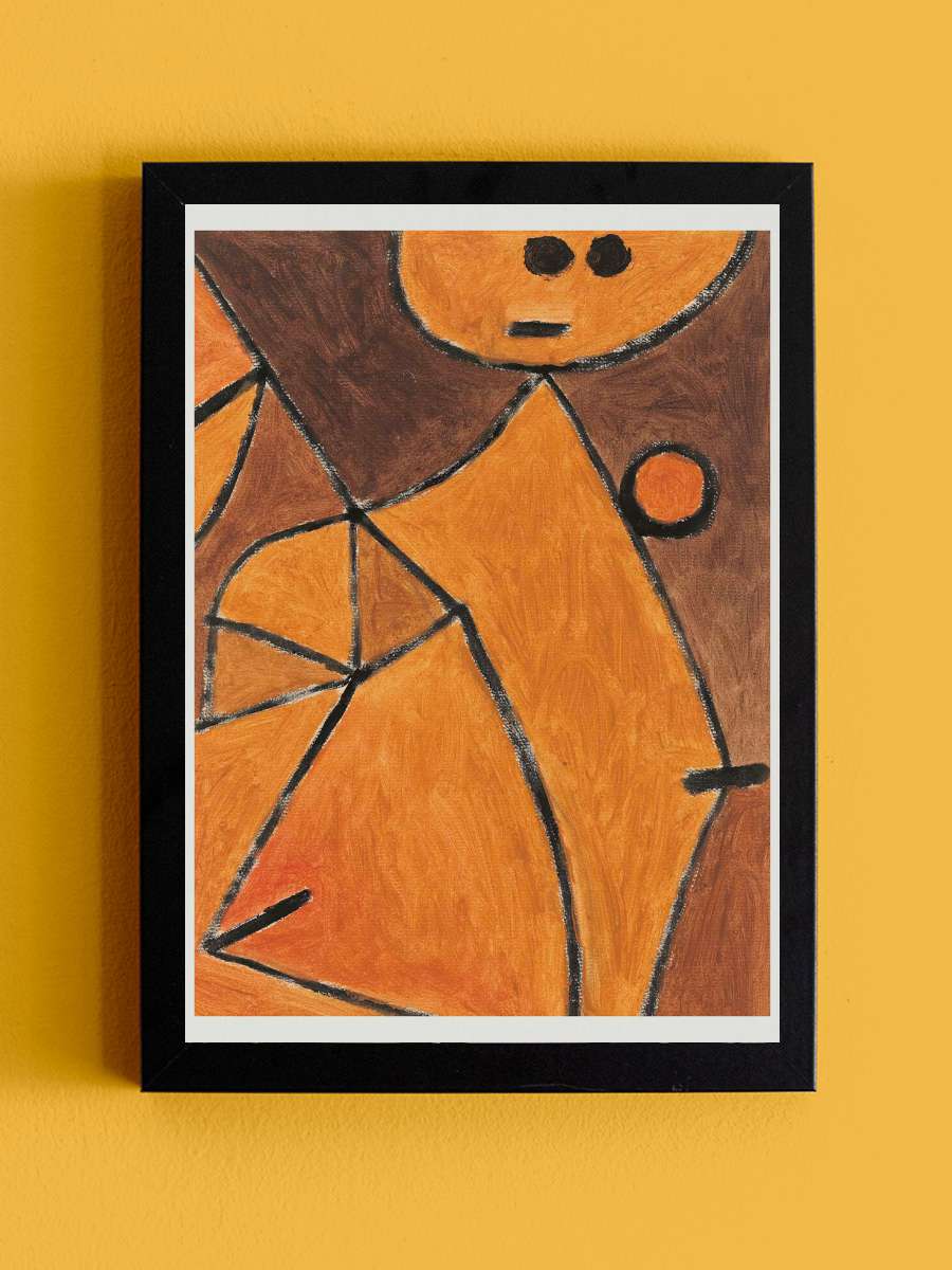 Mannequin (Abstract in Orange &… & Brown) - Paul Klee Sanatsal Modern Tablo Siyah Çerçeveli Poster Modern Duvar Tablo