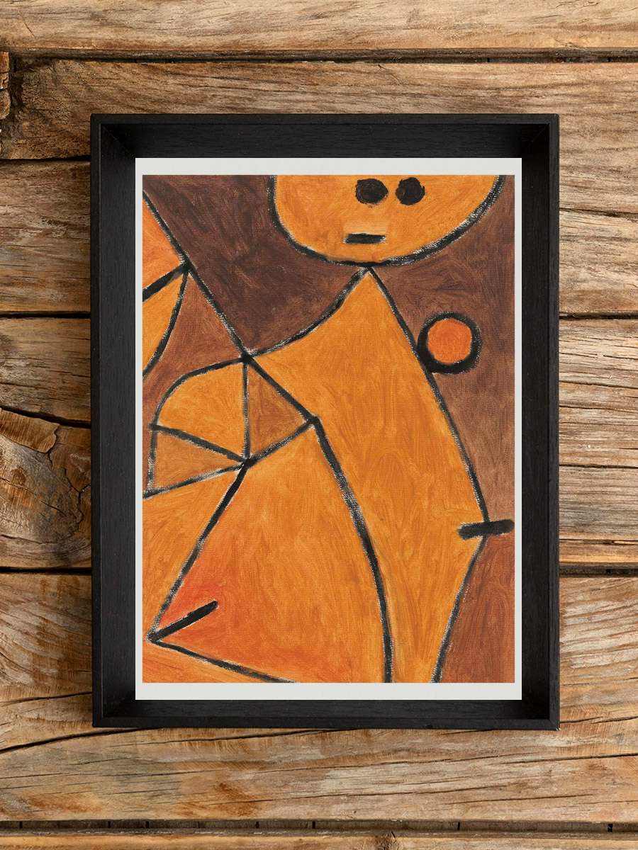 Mannequin (Abstract in Orange &… & Brown) - Paul Klee Sanatsal Modern Tablo Siyah Çerçeveli Poster Modern Duvar Tablo