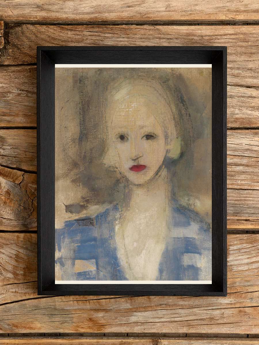 The Blonde Woman (Female… (Female Portrait) - Helene Schjerfbeck Sanatsal Modern Tablo Siyah Çerçeveli Poster Modern Duvar Tablo