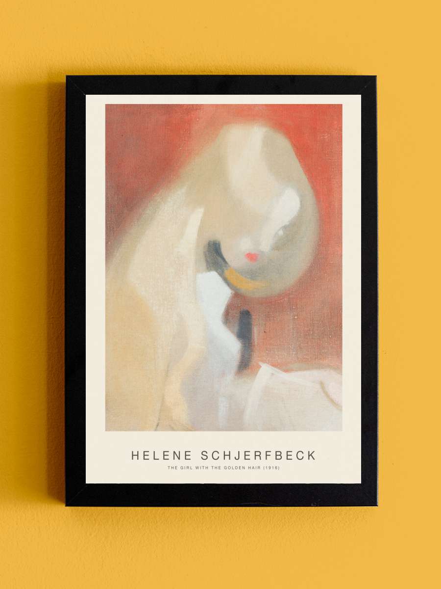 The Girl with the Golden Hair -… - Helene Schjerfbeck Sanatsal Modern Tablo Siyah Çerçeveli Poster Modern Duvar Tablo