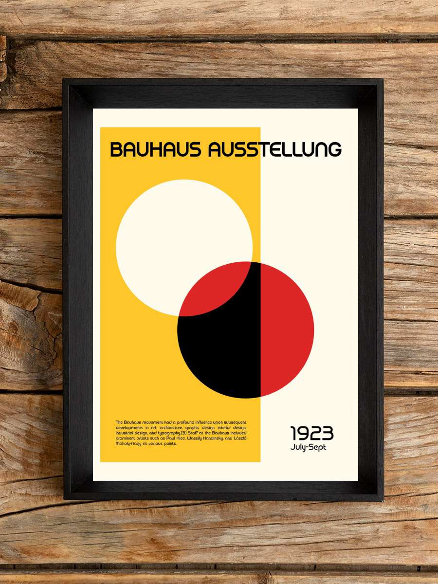 Bauhaus Ausstellung Sanatsal Modern Tablo Siyah Çerçeveli Poster Modern Duvar Tablo