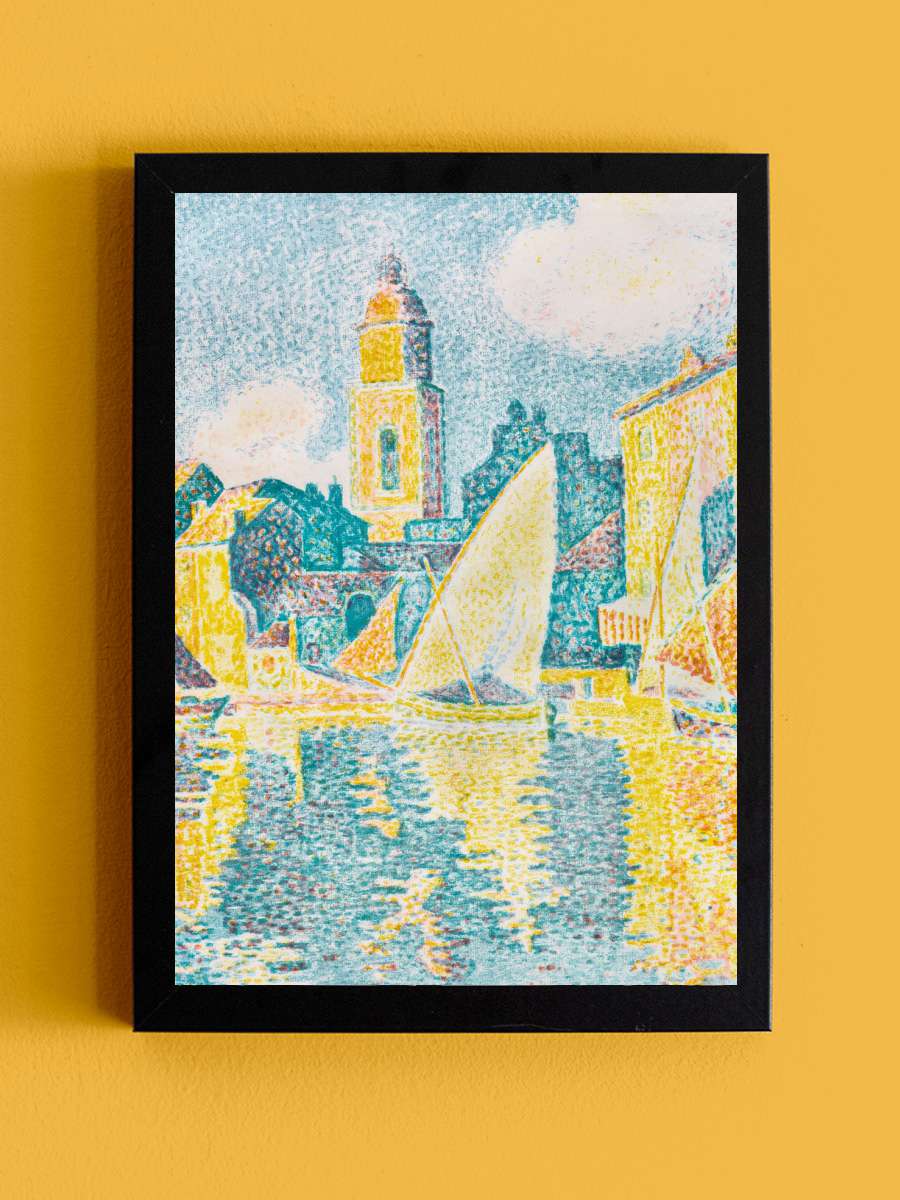 Port de Saint-Tropez (Pastel… (Pastel Bathroom Artwork) - Paul… Sanatsal Modern Tablo Siyah Çerçeveli Poster Modern Duvar Tablo