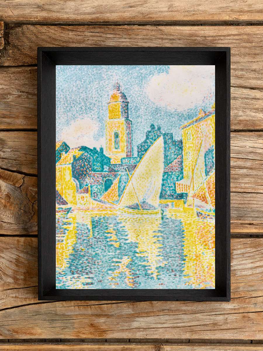 Port de Saint-Tropez (Pastel… (Pastel Bathroom Artwork) - Paul… Sanatsal Modern Tablo Siyah Çerçeveli Poster Modern Duvar Tablo