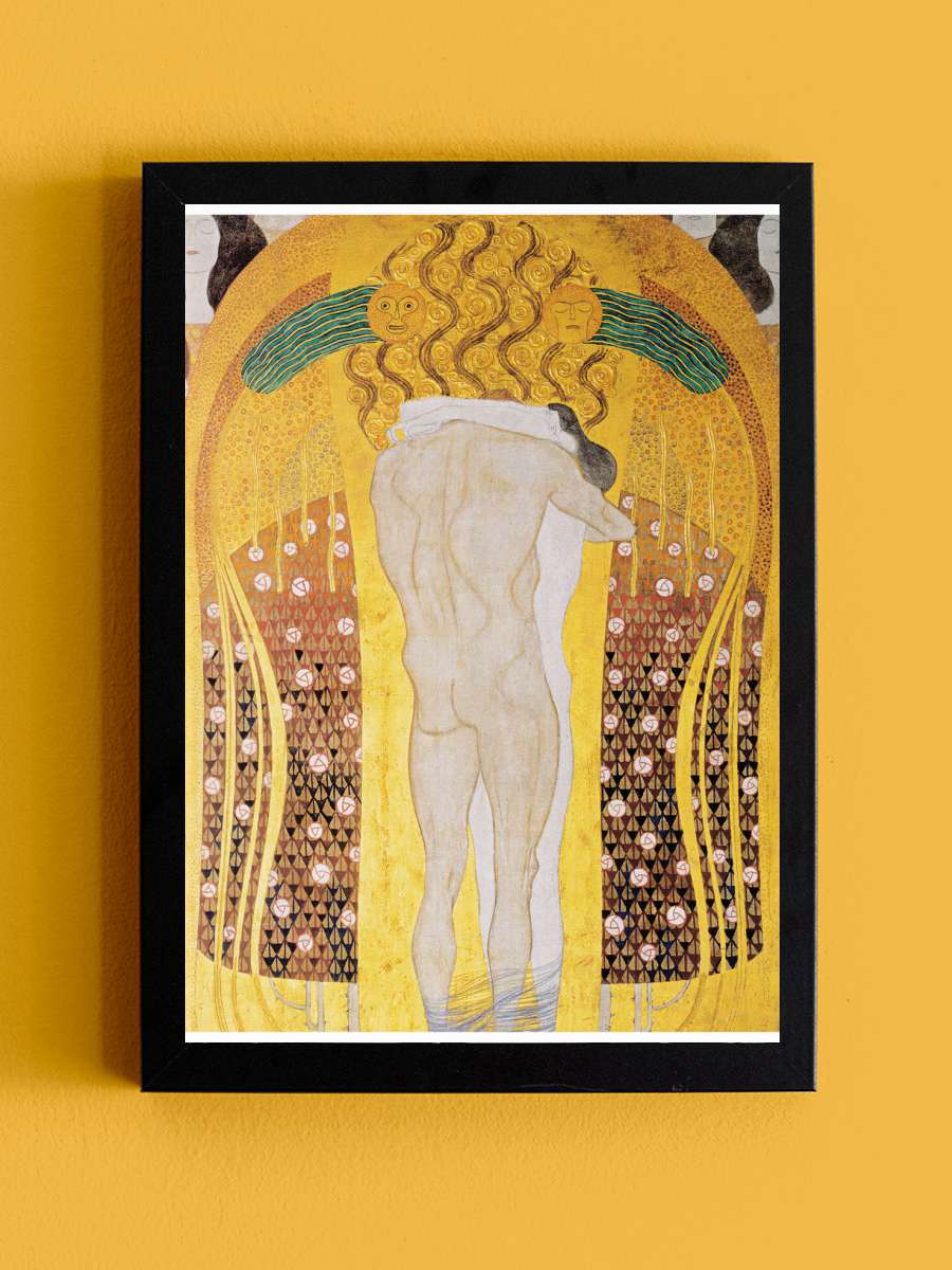 A Kiss for the whole world … (Nude) - Gustav Klimt Sanatsal Modern Tablo Siyah Çerçeveli Poster Modern Duvar Tablo