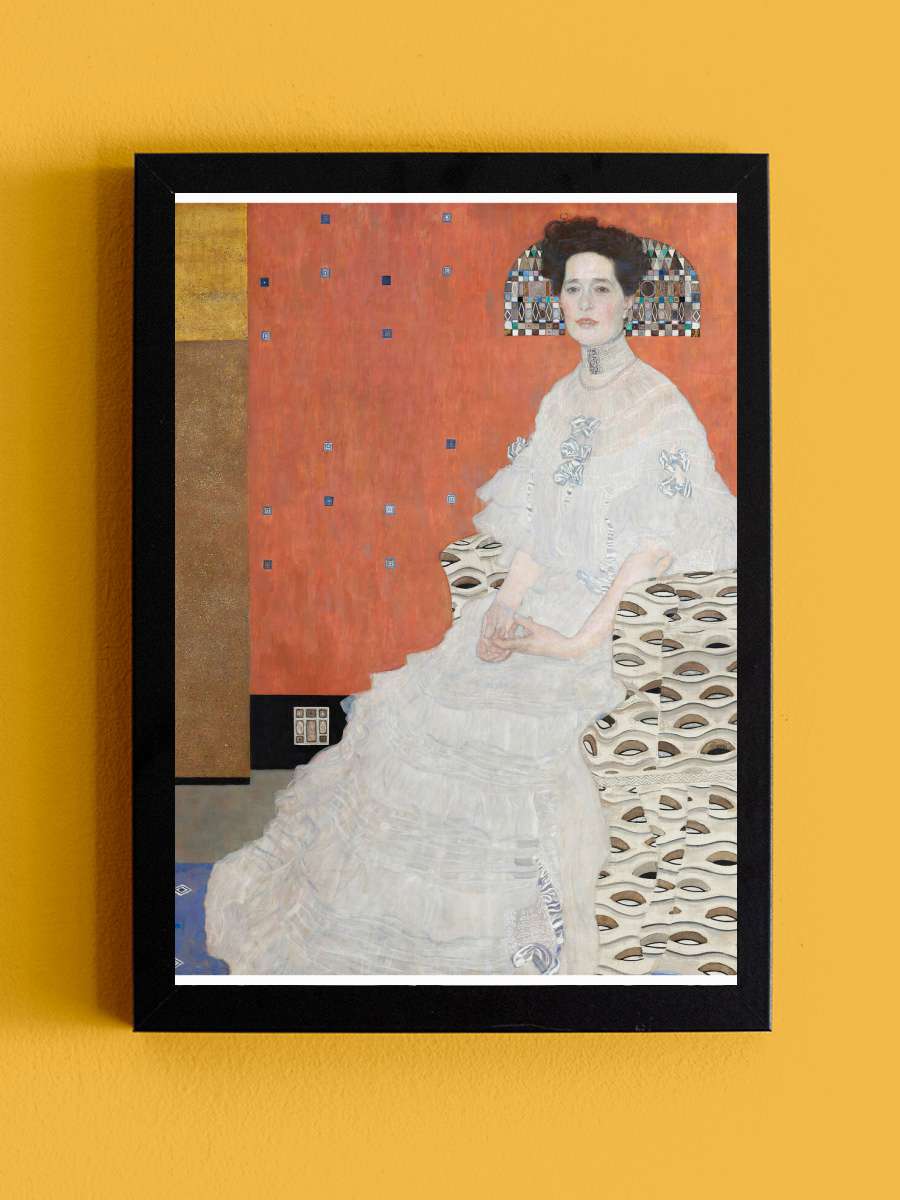 Fritza Riedler (Female Portrait… Portrait) - Gustav Klimt Sanatsal Modern Tablo Siyah Çerçeveli Poster Modern Duvar Tablo