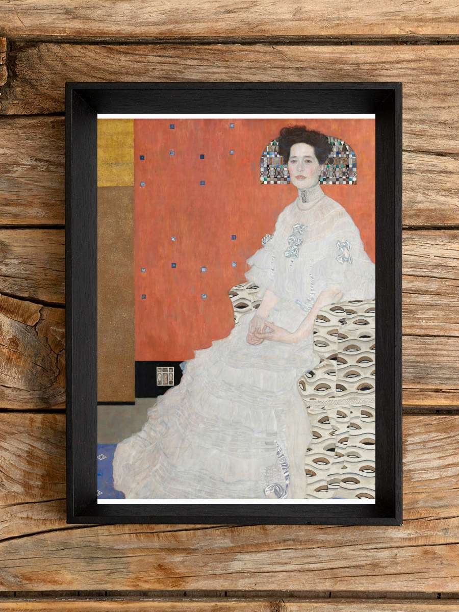 Fritza Riedler (Female Portrait… Portrait) - Gustav Klimt Sanatsal Modern Tablo Siyah Çerçeveli Poster Modern Duvar Tablo