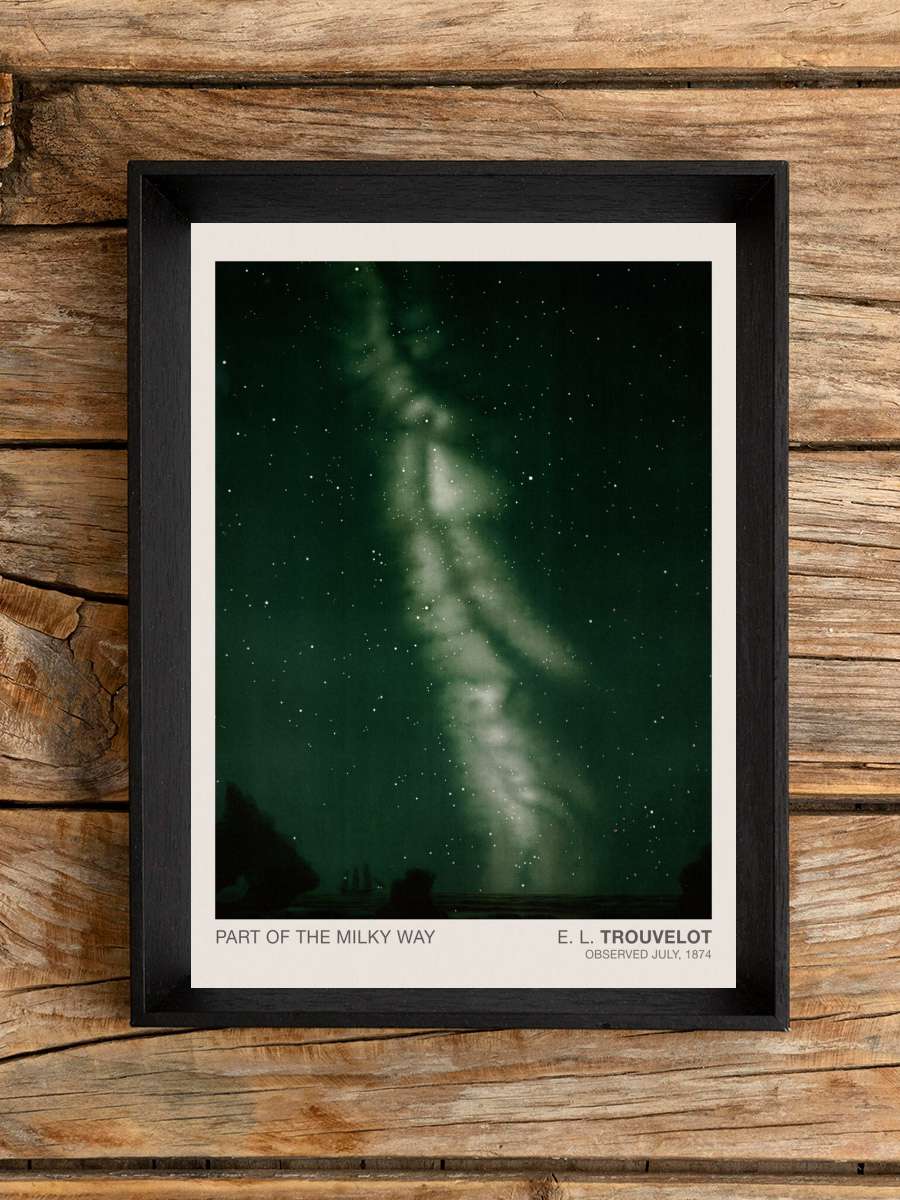 Part of the Milky Way … (Stargazing / Vintage Space… Sanatsal Modern Tablo Siyah Çerçeveli Poster Modern Duvar Tablo