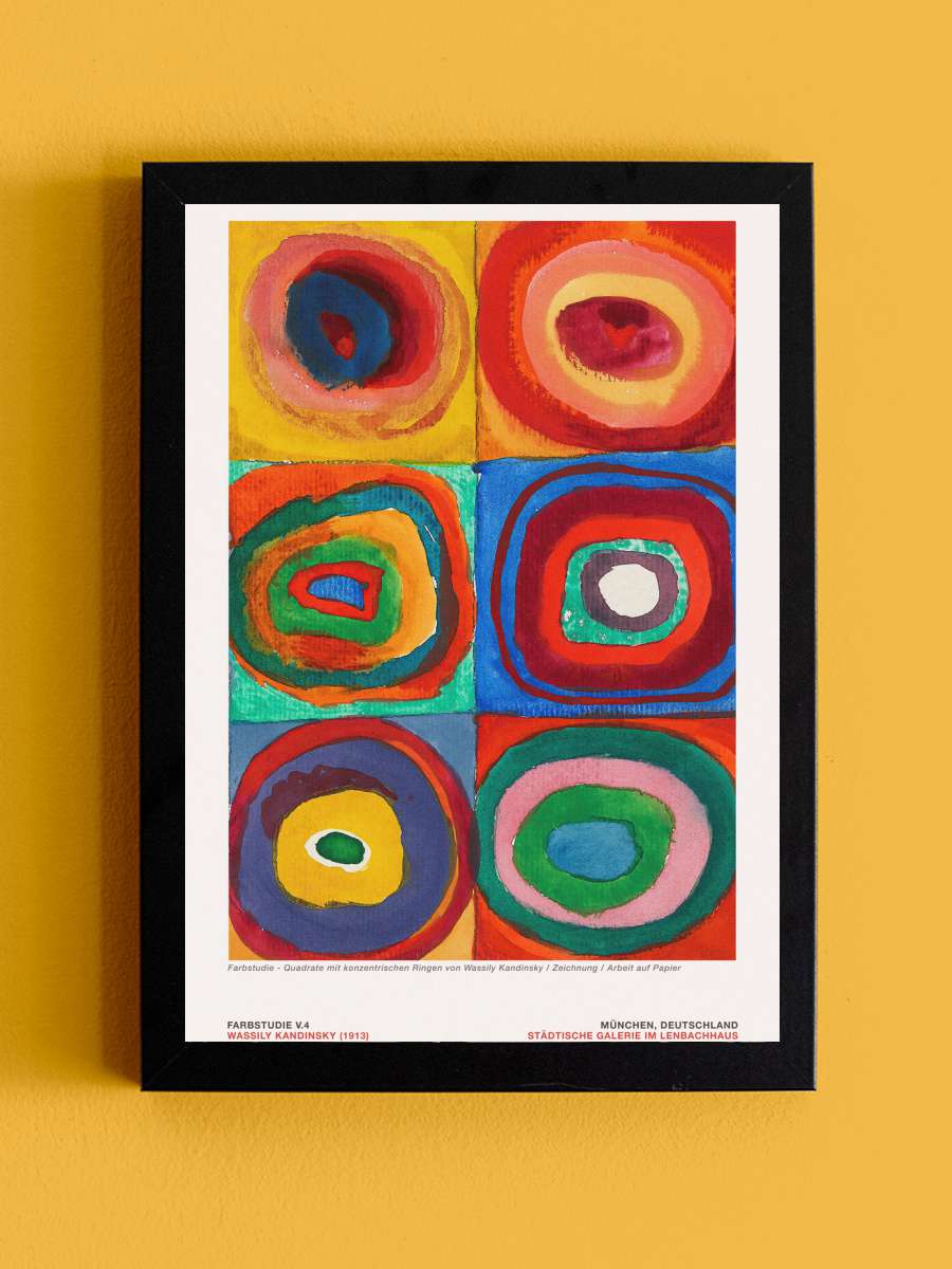 Colour Study V.4 (Abstract… (Abstract Vibrant Colourful Circles,… Sanatsal Modern Tablo Siyah Çerçeveli Poster Modern Duvar Tablo