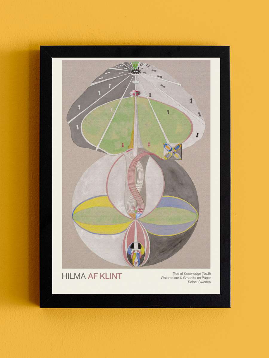 Tree of Knowledge Series (No.5… (No.5 out 8) - Hilma af… Sanatsal Modern Tablo Siyah Çerçeveli Poster Modern Duvar Tablo