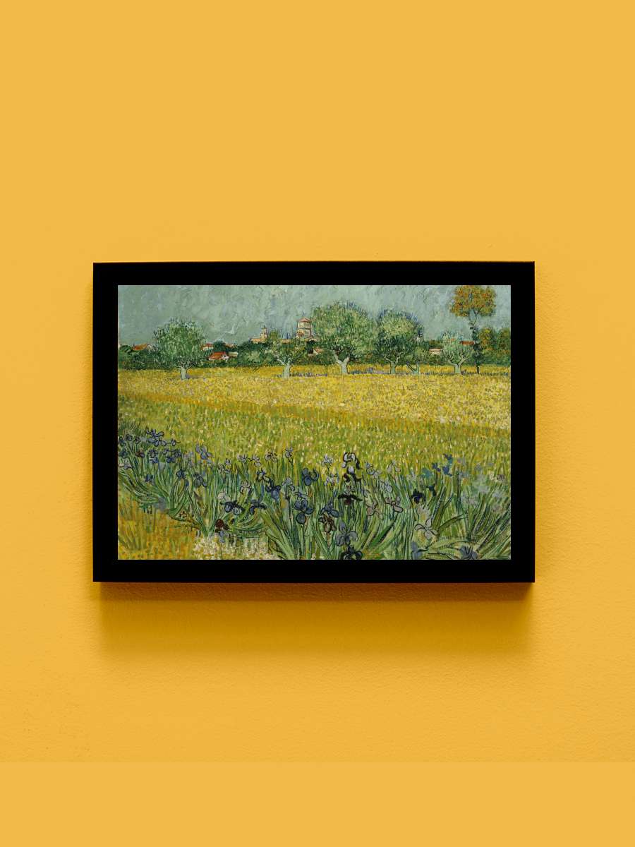 Field with Flowers near Arles,… Arles, 1888 Sanatsal Modern Tablo Siyah Çerçeveli Poster Modern Duvar Tablo