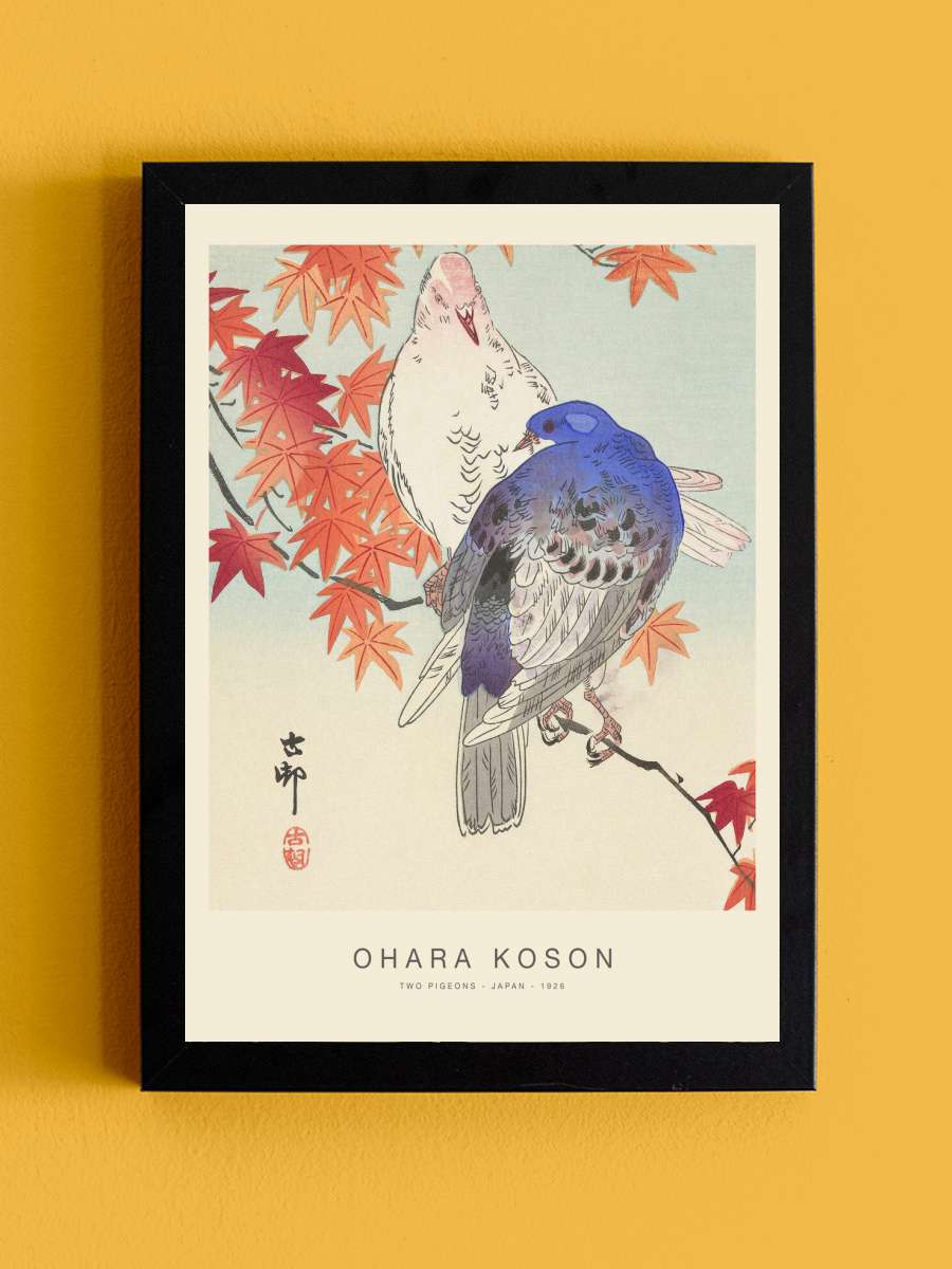 Two Pigeons (Special Edition) -… - Ohara Koson Sanatsal Modern Tablo Siyah Çerçeveli Poster Modern Duvar Tablo