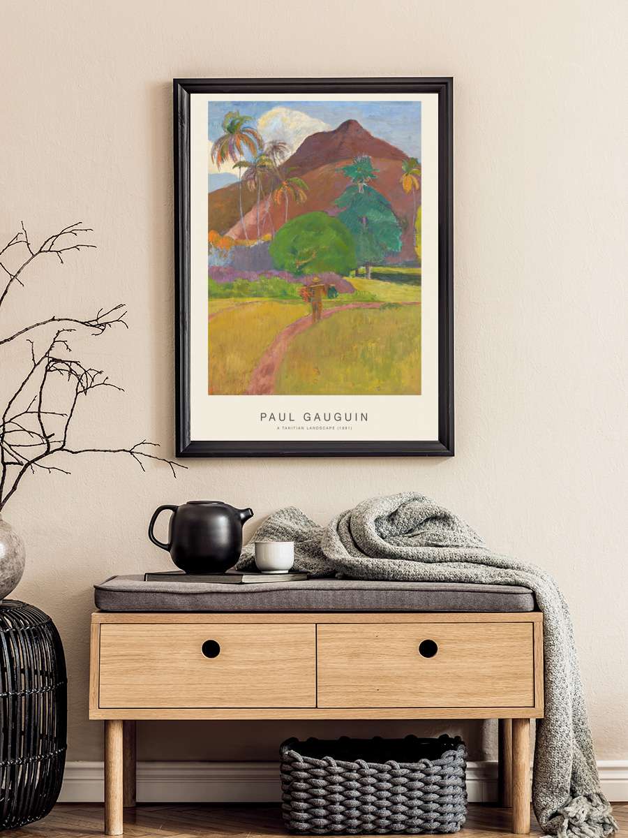 A Tahitian Landscape (Special… (Special Edition) - Paul Gauguin Sanatsal Modern Tablo Siyah Çerçeveli Poster Modern Duvar Tablo