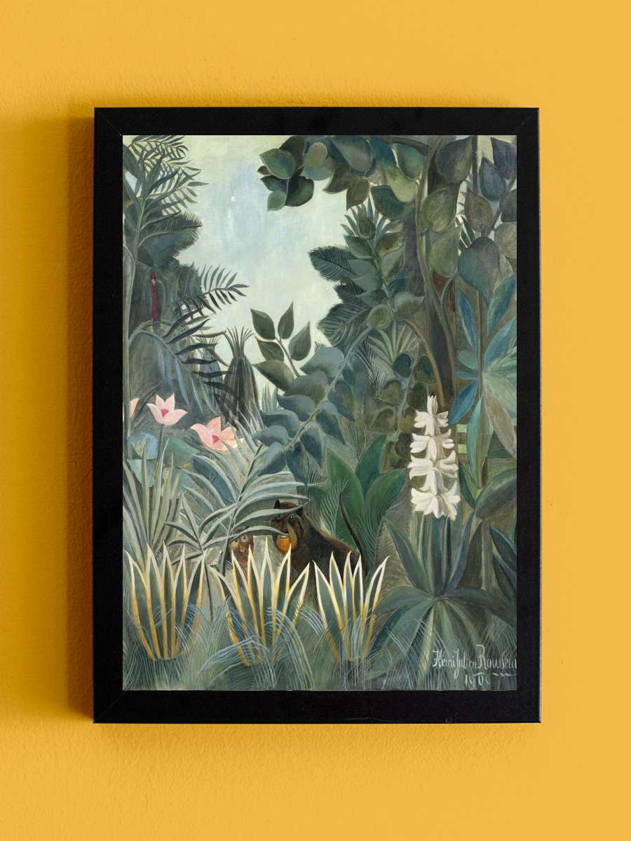 The Equatorial Jungle - Henri… Henri Rousseau Sanatsal Modern Tablo Siyah Çerçeveli Poster Modern Duvar Tablo