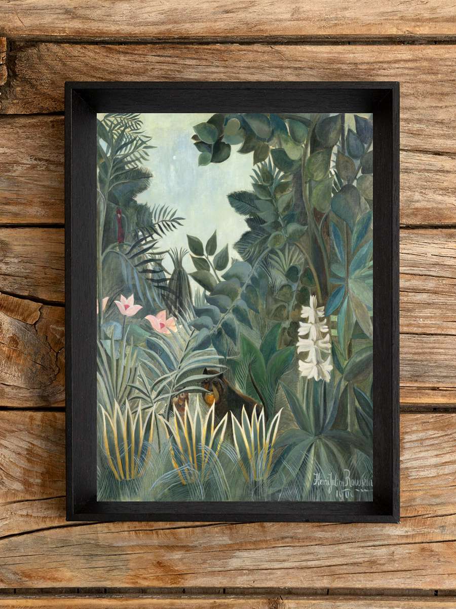 The Equatorial Jungle - Henri… Henri Rousseau Sanatsal Modern Tablo Siyah Çerçeveli Poster Modern Duvar Tablo