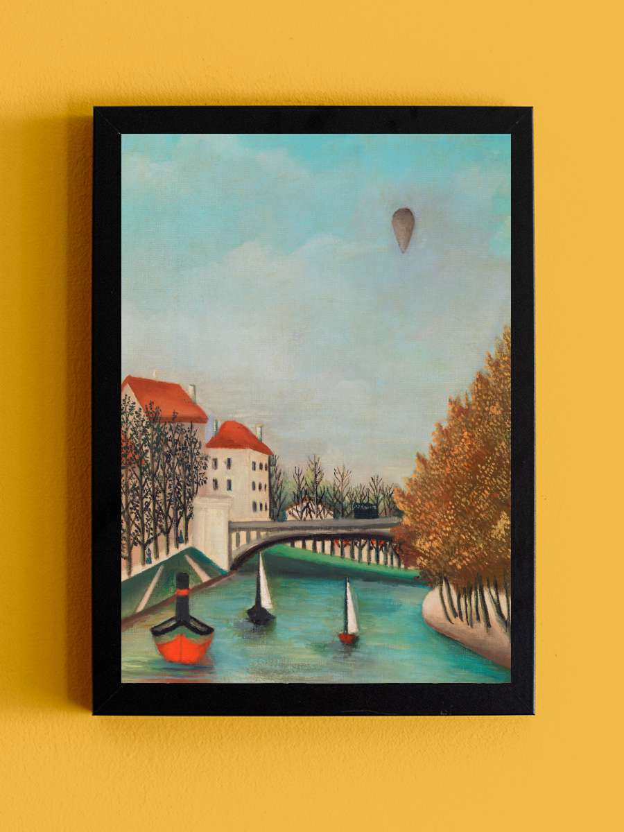 View of the Pont de Sevres -… - Henri Rousseau Sanatsal Modern Tablo Siyah Çerçeveli Poster Modern Duvar Tablo