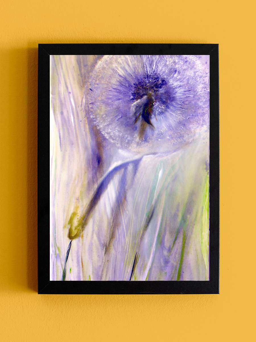 Dandelion Sanatsal Modern Tablo Siyah Çerçeveli Poster Modern Duvar Tablo