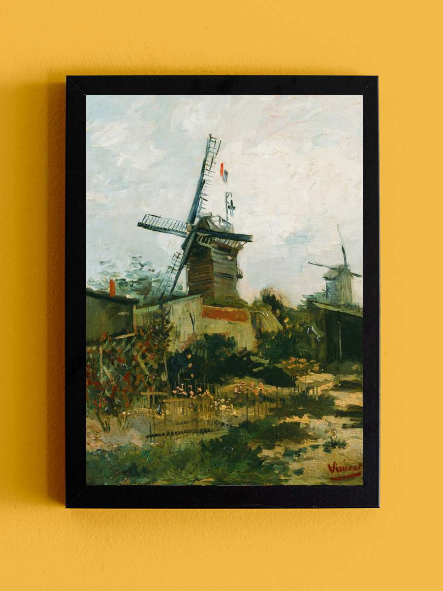 Windmills on Montmartre -… - Vincent van Gogh Sanatsal Modern Tablo Siyah Çerçeveli Poster Modern Duvar Tablo