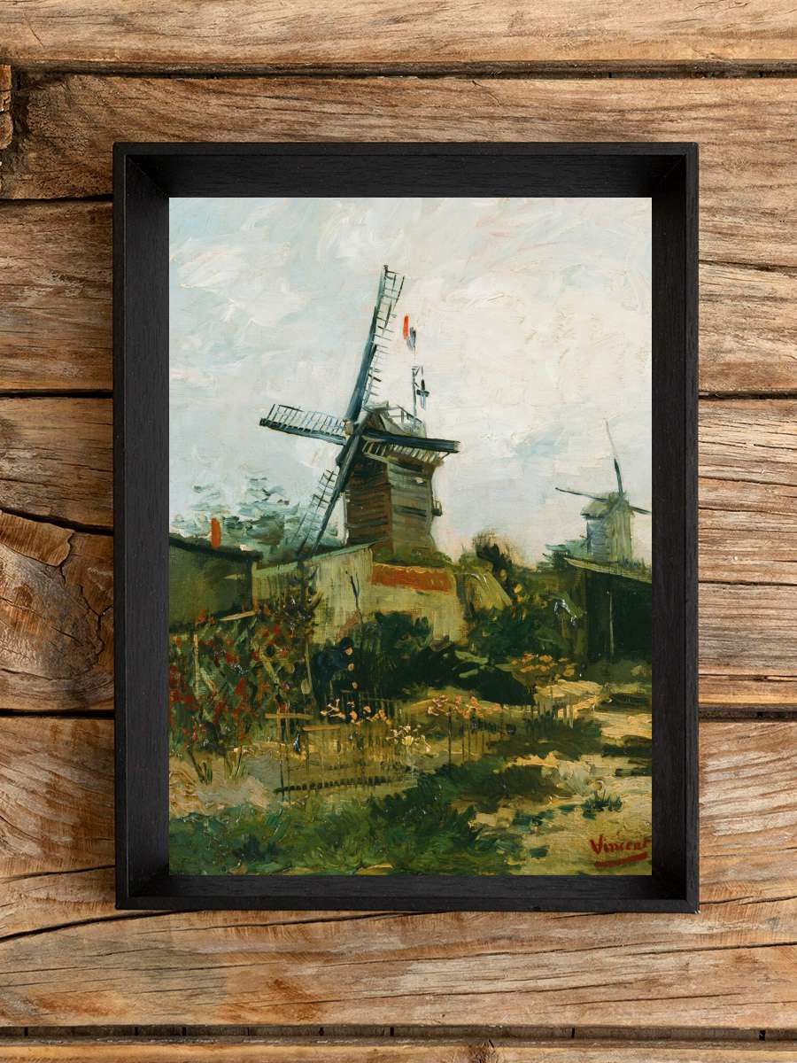 Windmills on Montmartre -… - Vincent van Gogh Sanatsal Modern Tablo Siyah Çerçeveli Poster Modern Duvar Tablo