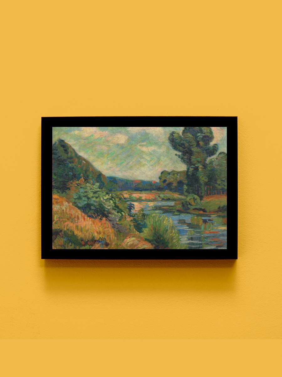 The Banks of the marne at… at Charenton (Lush Landscape) -… Sanatsal Modern Tablo Siyah Çerçeveli Poster Modern Duvar Tablo