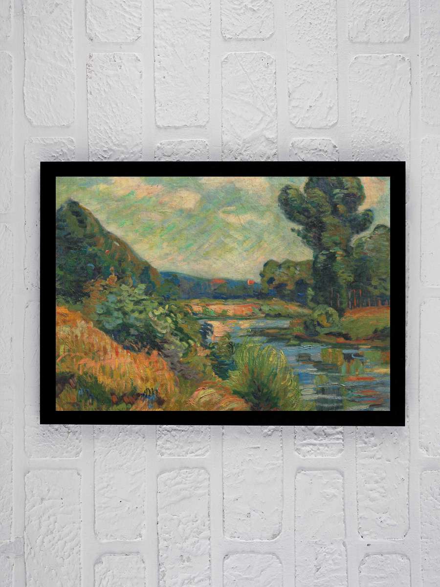 The Banks of the marne at… at Charenton (Lush Landscape) -… Sanatsal Modern Tablo Siyah Çerçeveli Poster Modern Duvar Tablo